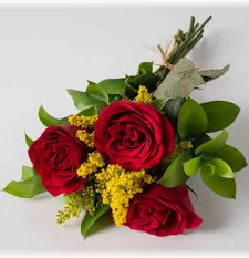 Arranjo de 3 Rosas Vermelhas